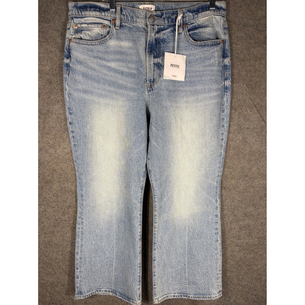 Pistola Ally High Tide Petite High Rise Vintage Ankle Boot Jeans‎ Light Wash 33P
